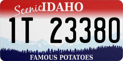 ID license plate 1T2338O