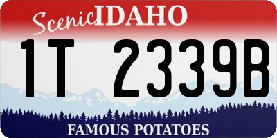 ID license plate 1T2339B