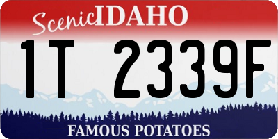 ID license plate 1T2339F
