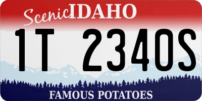 ID license plate 1T2340S