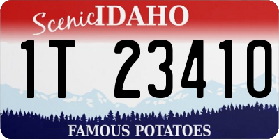 ID license plate 1T2341O