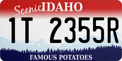 ID license plate 1T2355R