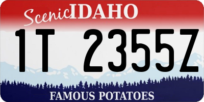 ID license plate 1T2355Z