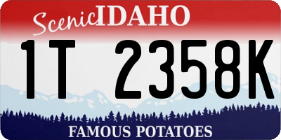 ID license plate 1T2358K
