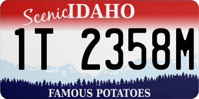ID license plate 1T2358M