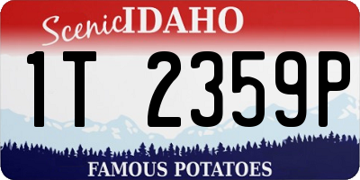 ID license plate 1T2359P