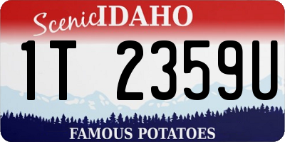 ID license plate 1T2359U