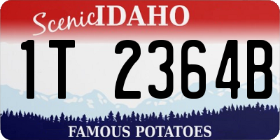ID license plate 1T2364B