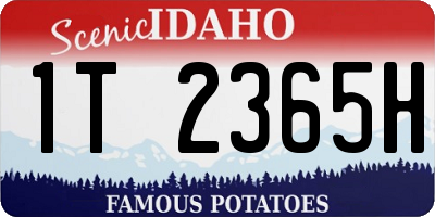 ID license plate 1T2365H