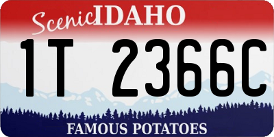 ID license plate 1T2366C