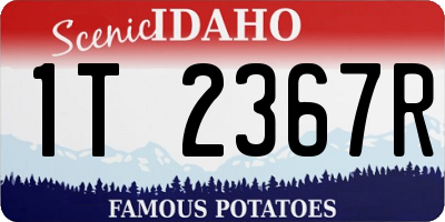 ID license plate 1T2367R