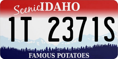 ID license plate 1T2371S