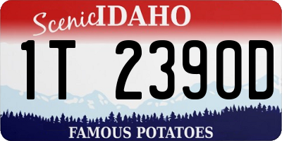 ID license plate 1T2390D