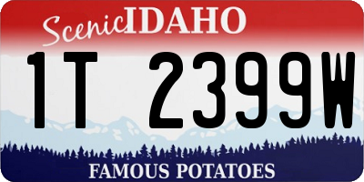 ID license plate 1T2399W