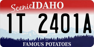 ID license plate 1T2401A