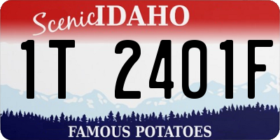 ID license plate 1T2401F