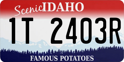 ID license plate 1T2403R