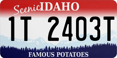 ID license plate 1T2403T