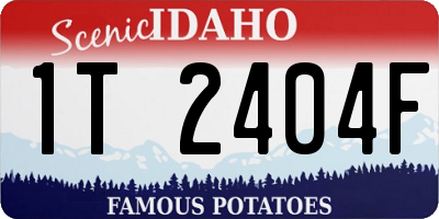 ID license plate 1T2404F