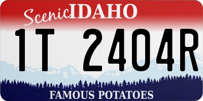 ID license plate 1T2404R