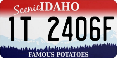 ID license plate 1T2406F