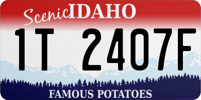 ID license plate 1T2407F