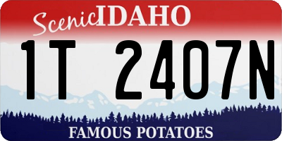 ID license plate 1T2407N