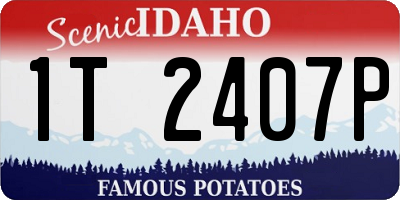 ID license plate 1T2407P