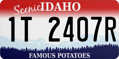 ID license plate 1T2407R