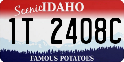 ID license plate 1T2408C