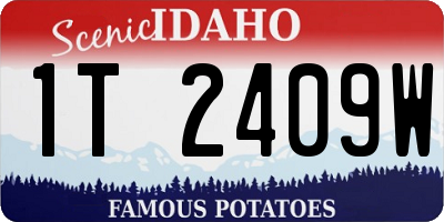 ID license plate 1T2409W