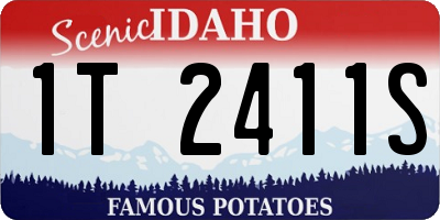ID license plate 1T2411S