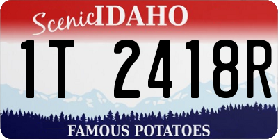 ID license plate 1T2418R