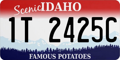ID license plate 1T2425C