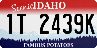 ID license plate 1T2439K
