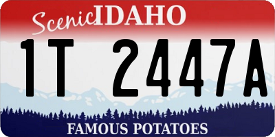 ID license plate 1T2447A