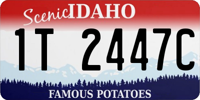 ID license plate 1T2447C