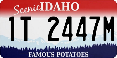 ID license plate 1T2447M