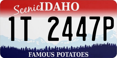 ID license plate 1T2447P