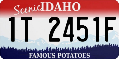 ID license plate 1T2451F