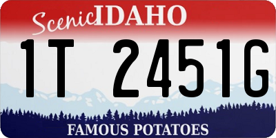 ID license plate 1T2451G