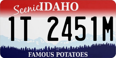 ID license plate 1T2451M