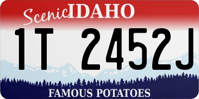 ID license plate 1T2452J