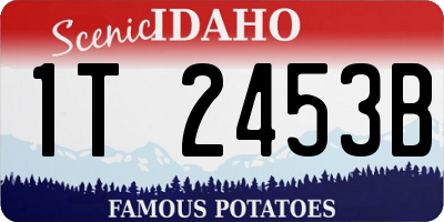 ID license plate 1T2453B