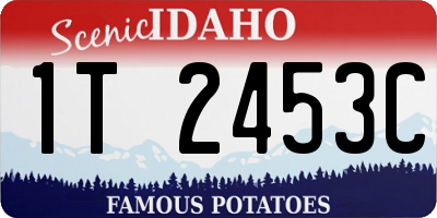 ID license plate 1T2453C