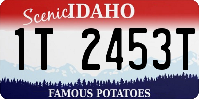 ID license plate 1T2453T
