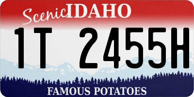 ID license plate 1T2455H