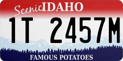 ID license plate 1T2457M