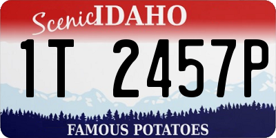 ID license plate 1T2457P