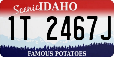 ID license plate 1T2467J